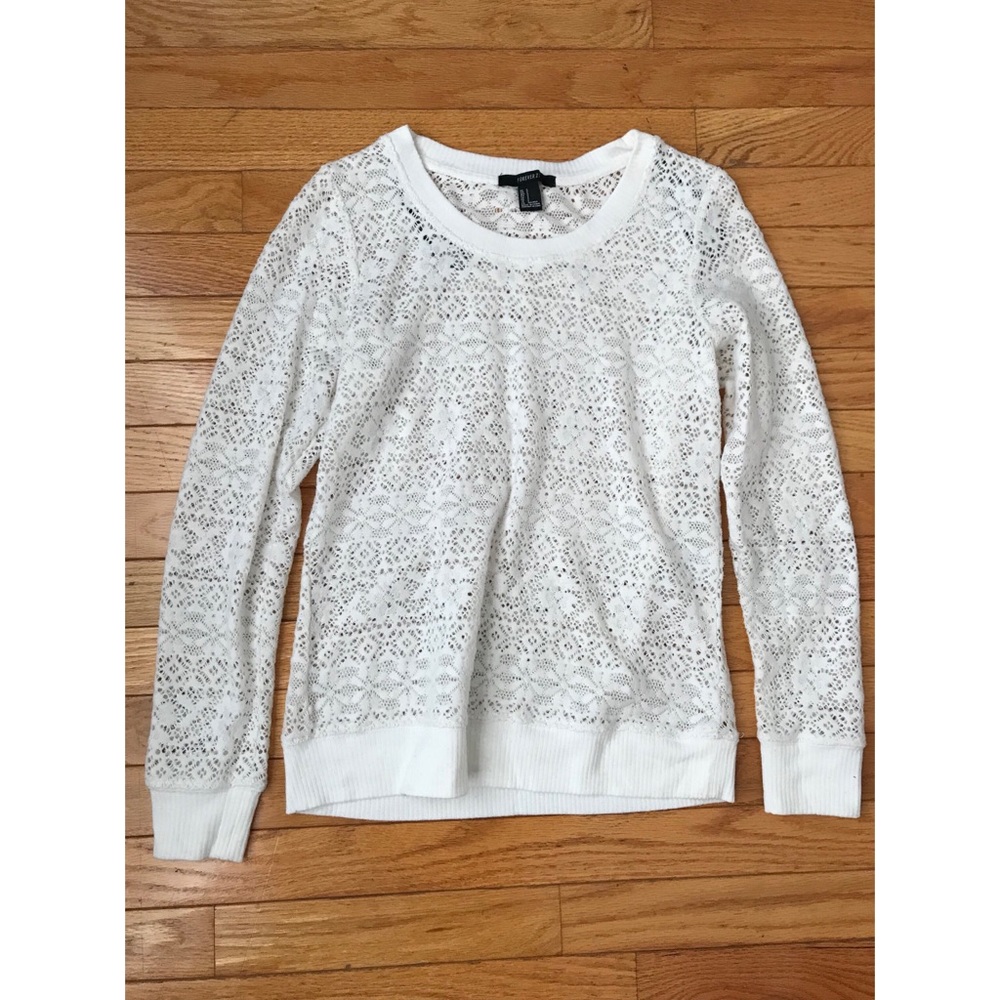 Forever21 Fair Isle Lace Knit Sweater